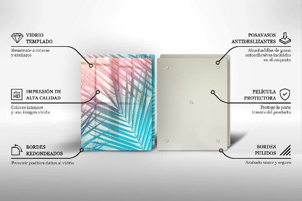 Protector pared cocina Hojas pastel