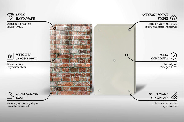 Protector pared cocina Antiguo muro de ladrillo