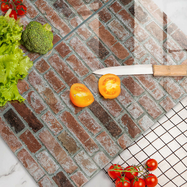 Protector pared cocina Antiguo muro de ladrillo