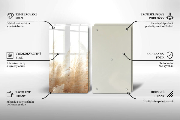 Protector pared cocina Hierba de la pampa