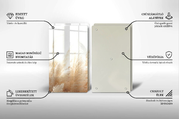 Protector pared cocina Hierba de la pampa