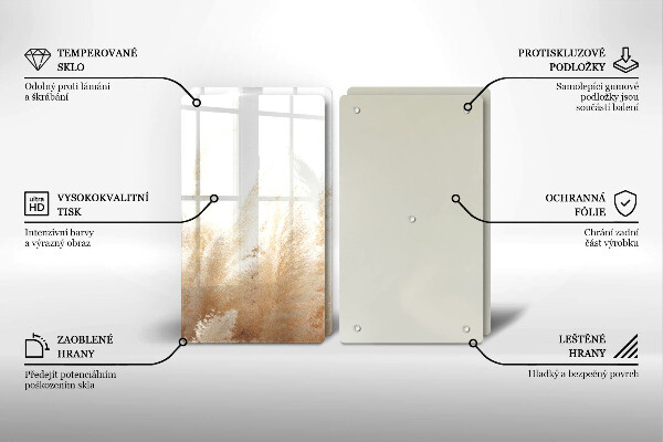 Protector pared cocina Hierba de la pampa