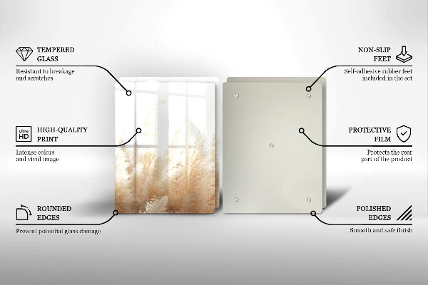 Protector pared cocina Hierba de la pampa