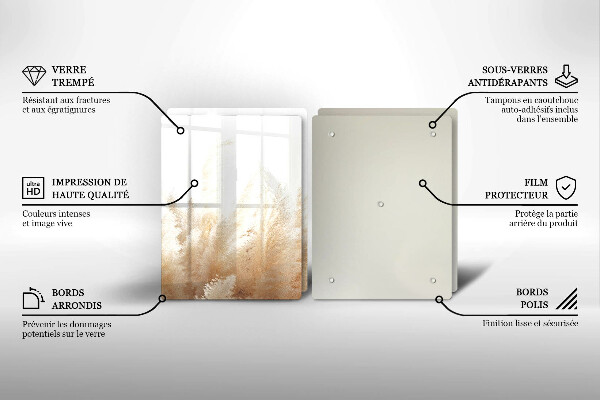 Protector pared cocina Hierba de la pampa