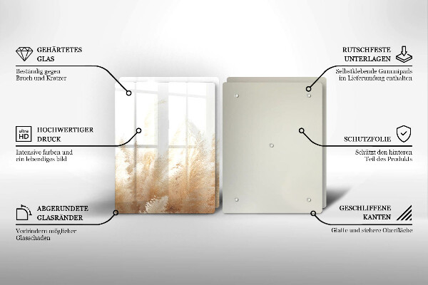 Protector pared cocina Hierba de la pampa