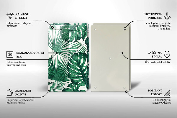 Protector pared cocina Hojas de monstera