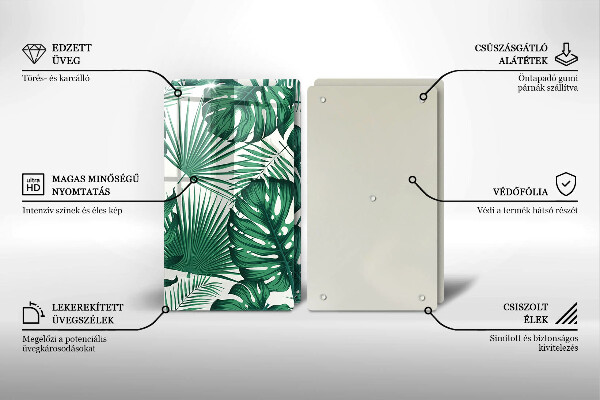 Protector pared cocina Hojas de monstera