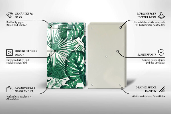 Protector pared cocina Hojas de monstera