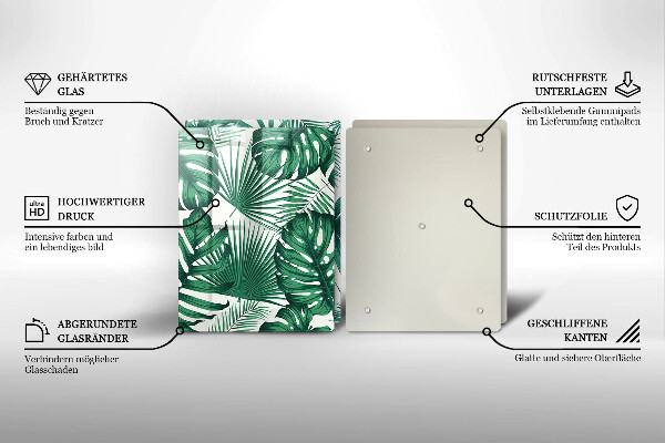 Protector pared cocina Hojas de monstera