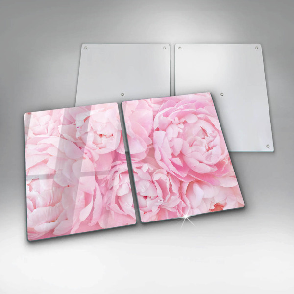 Protector pared cocina Peonías delicadas