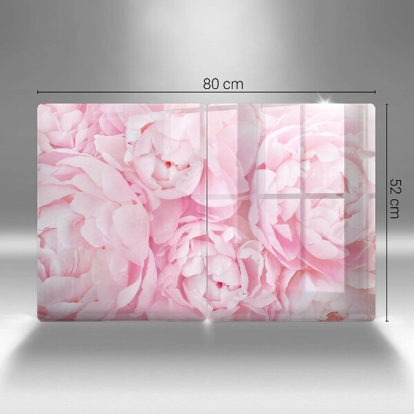 Protector pared cocina Peonías delicadas