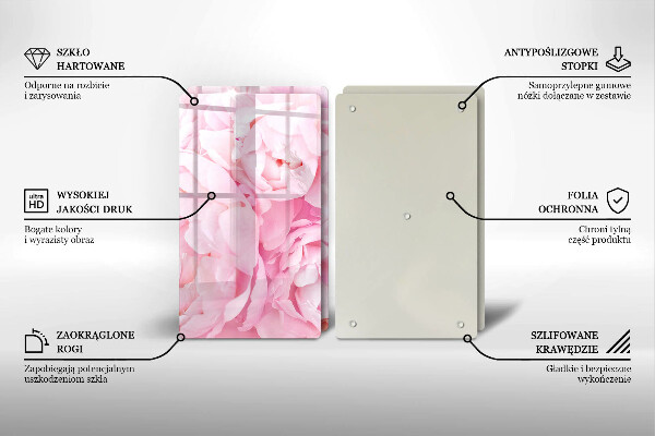 Protector pared cocina Peonías delicadas