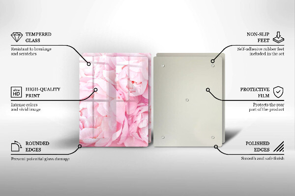 Protector pared cocina Peonías delicadas