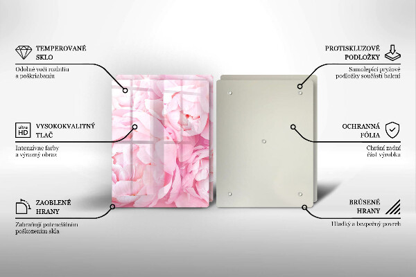 Protector pared cocina Peonías delicadas