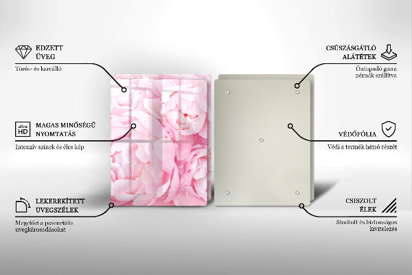 Protector pared cocina Peonías delicadas