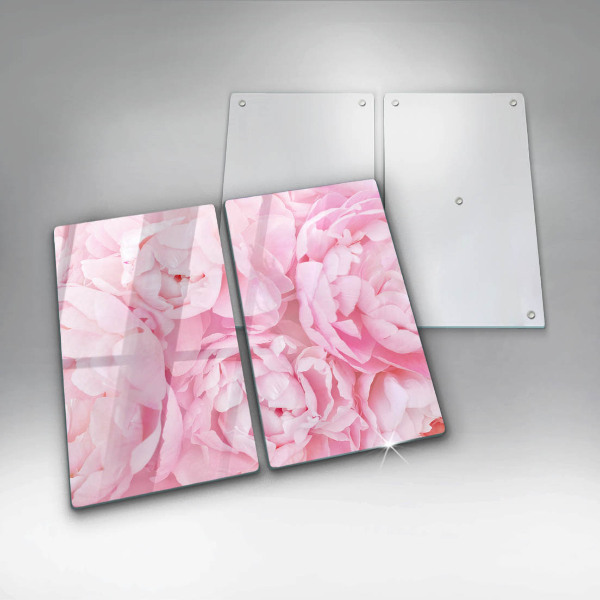 Protector pared cocina Peonías delicadas