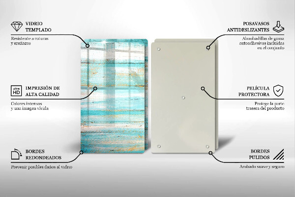 Protector pared cocina Tableros de madera antiguos