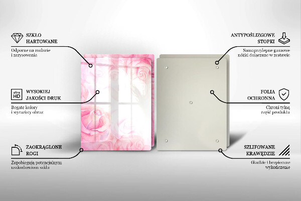 Protector pared cocina Fondo de rosas delicadas