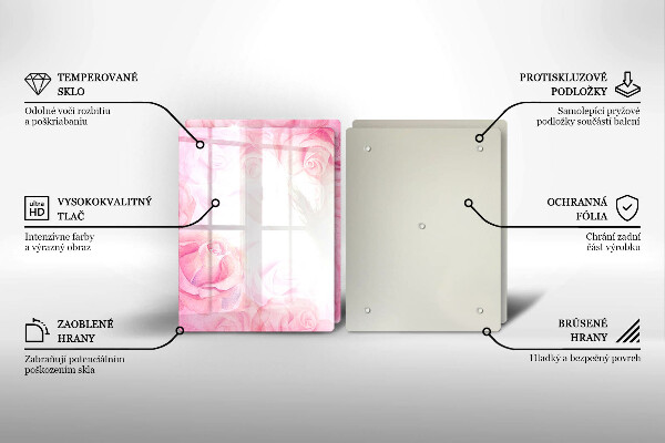 Protector pared cocina Fondo de rosas delicadas