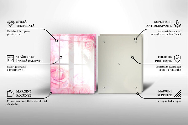 Protector pared cocina Fondo de rosas delicadas