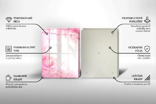 Protector pared cocina Fondo de rosas delicadas