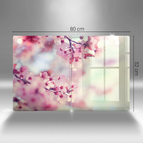 Protector pared cocina Flores de manzana de la naturaleza