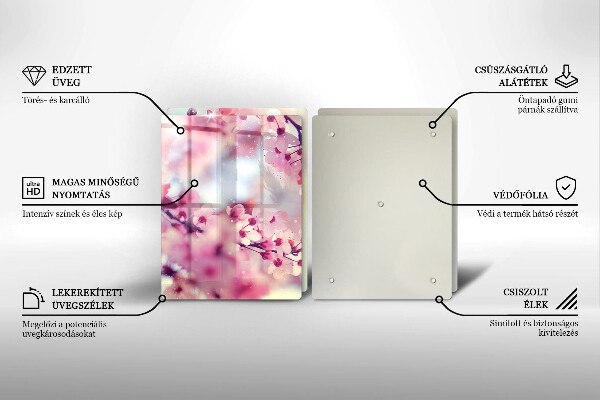 Protector pared cocina Flores de manzana de la naturaleza