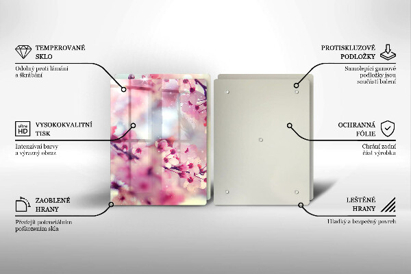 Protector pared cocina Flores de manzana de la naturaleza