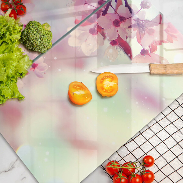 Protector pared cocina Flores de manzana de la naturaleza