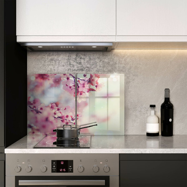 Protector pared cocina Flores de manzana de la naturaleza