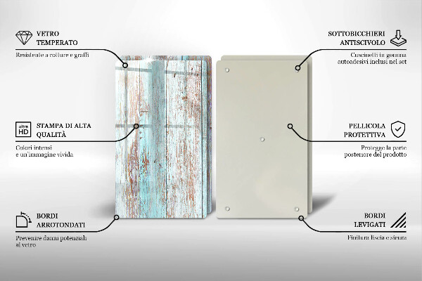 Protector pared cocina Viejos tableros vintage