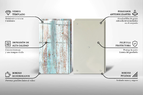 Protector pared cocina Viejos tableros vintage