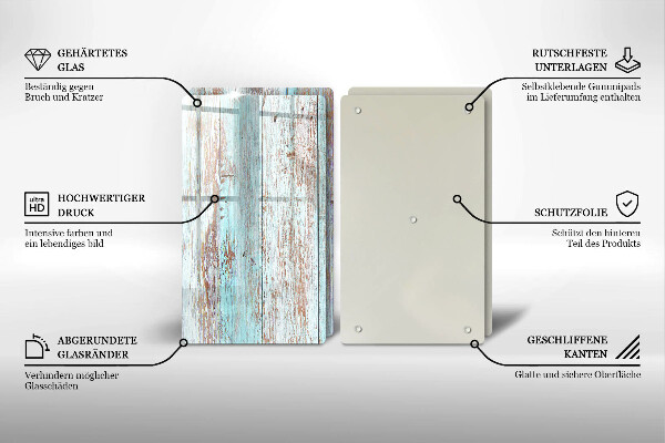 Protector pared cocina Viejos tableros vintage