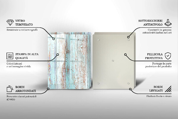 Protector pared cocina Viejos tableros vintage