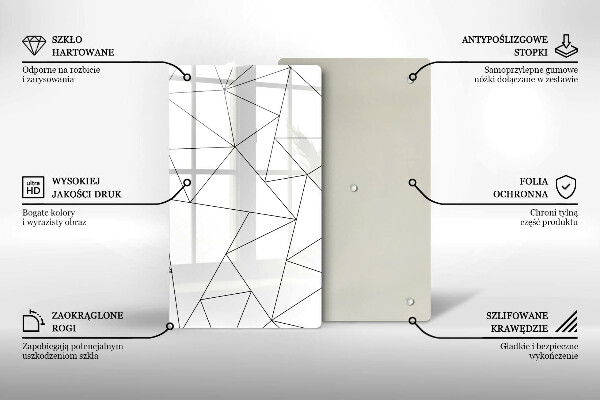 Cubre encimera Triángulos blancos