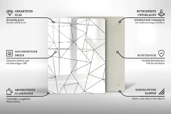 Cubre encimera Triángulos blancos