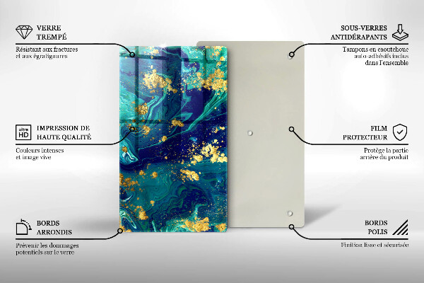 Cubre encimera Abstracción con oro