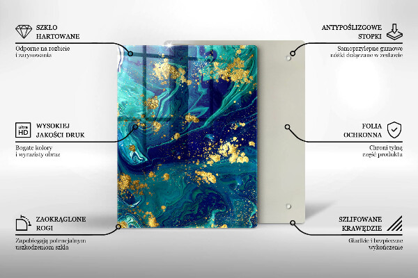 Cubre encimera Abstracción con oro