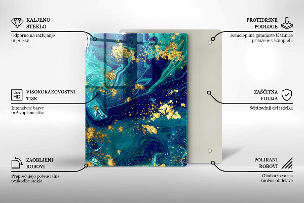 Cubre encimera Abstracción con oro