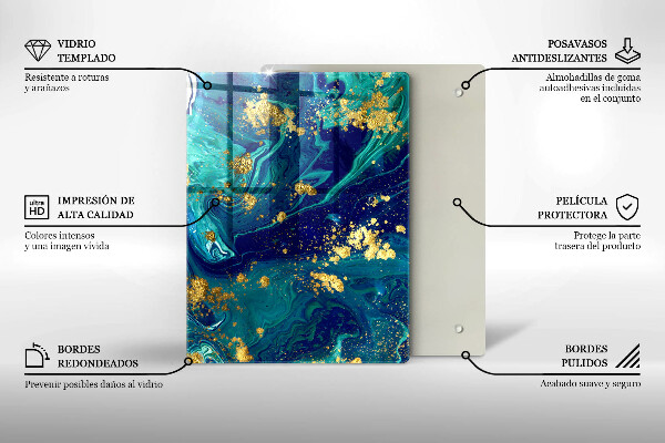Cubre encimera Abstracción con oro