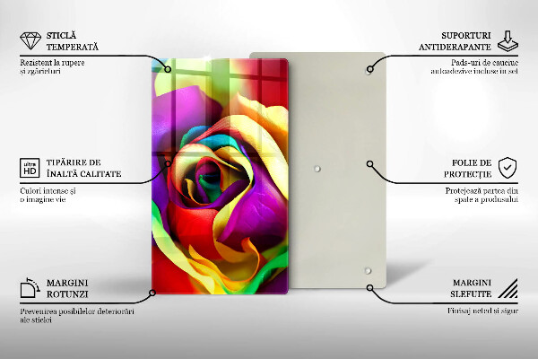 Cubre encimera Pétalos de rosa de colores