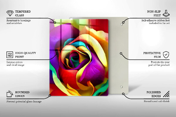 Cubre encimera Pétalos de rosa de colores