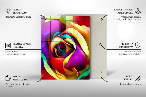 Cubre encimera Pétalos de rosa de colores