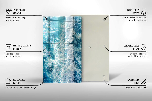 Cubre encimera Olas de agua de mar