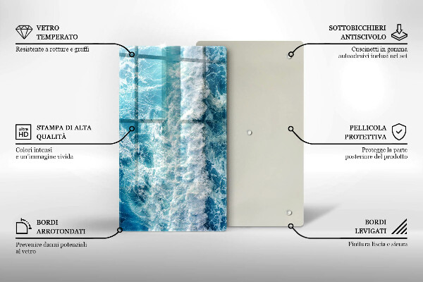 Cubre encimera Olas de agua de mar