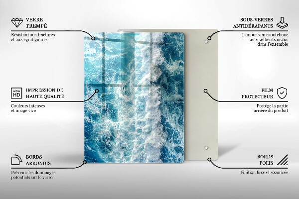 Cubre encimera Olas de agua de mar