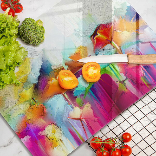 Cubre encimera Flores pintadas