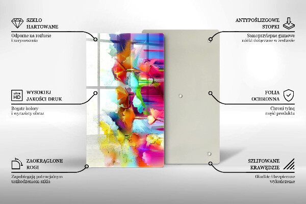 Cubre encimera Flores pintadas