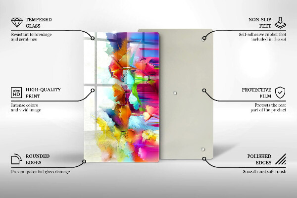 Cubre encimera Flores pintadas