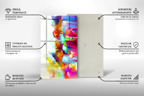 Cubre encimera Flores pintadas